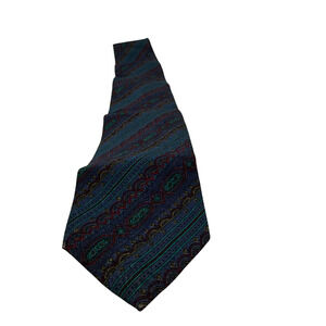 Pierre Cardin Paisley Geometric Blue Cotton Necktie